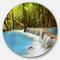 Designart - Huai Mae Kamin Waterfall' Photography Circle Metal Wall Art